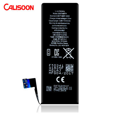 Slim Design Batteria agli ioni di litio per iPhone 6 Bianco Uscita 5V 6.2x2.9x0.2cm